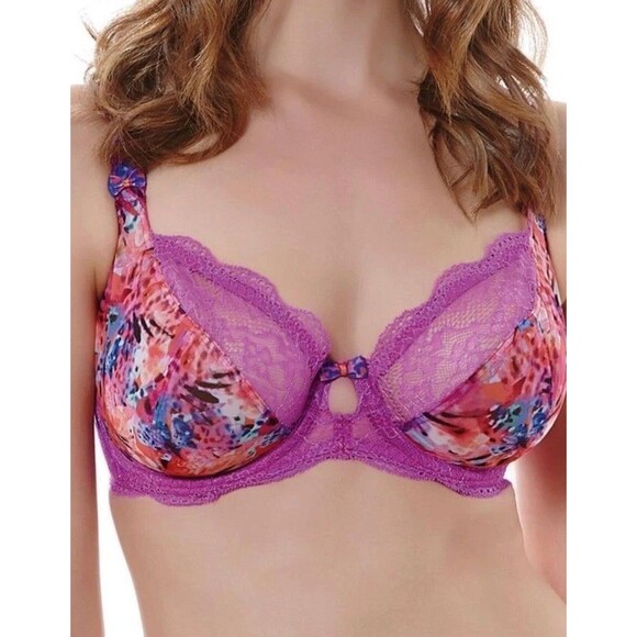 Freya Other - FREYA AA1931 WILDFIRE UNDERWIRE BALCONNETTE PLUNGE BRA LAVA SIZE 34 H